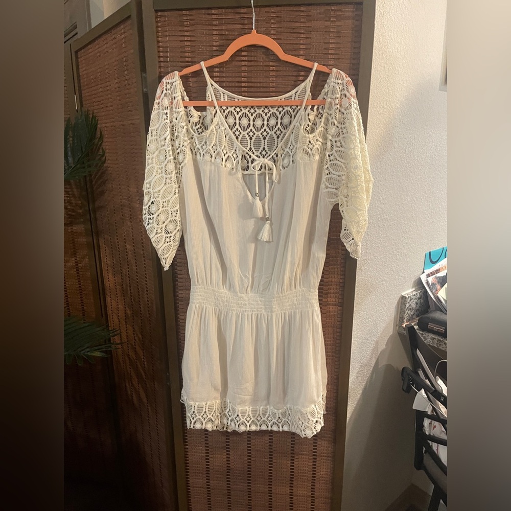BECCA Cream Lace Blouse
